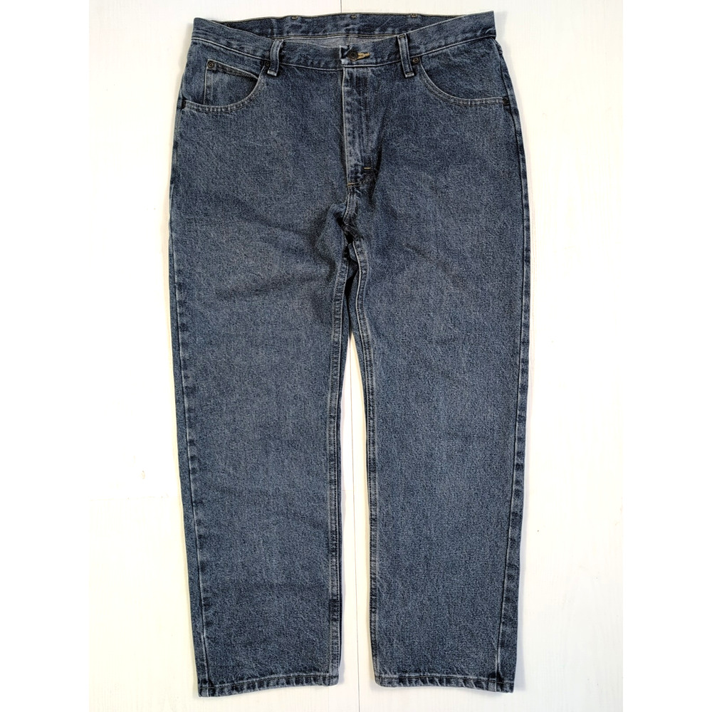 Wrangler Jeans Men’s 36x29 Blue Denim Relaxed Fit High Rise Straight Leg Utility